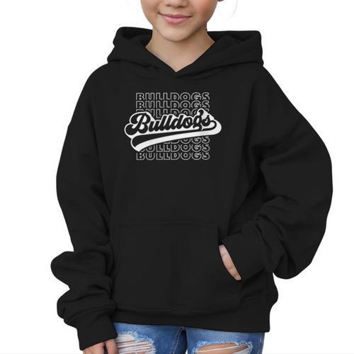 Women's Bulldogs High School Spirit Fan Team Bulldog Back To School Graphic Kid Hoodie - Savourry