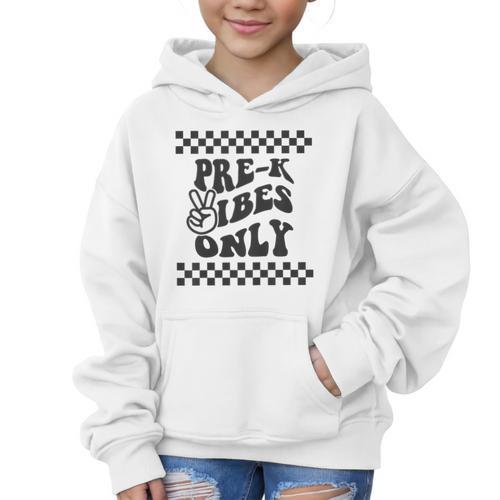 1st Day Of Prek Vibes Only Girls Back To School Pre K Boys Graphic Kid Hoodie - Savourry