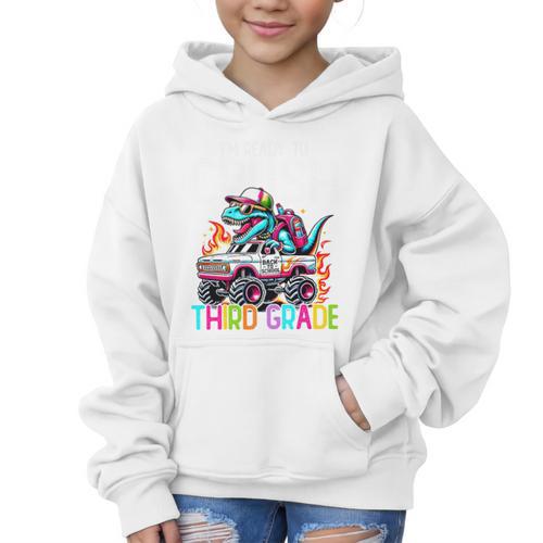 3rd Grade Back To School Kids Ready To Crush Third Grade Premium Tri-Blend Graphic Kid Hoodie - Savourry