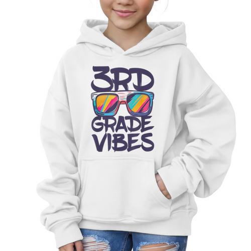 3rd Grade Vibes Shirt Back To School Third Grade Boy Girl Graphic Kid Hoodie - Savourry