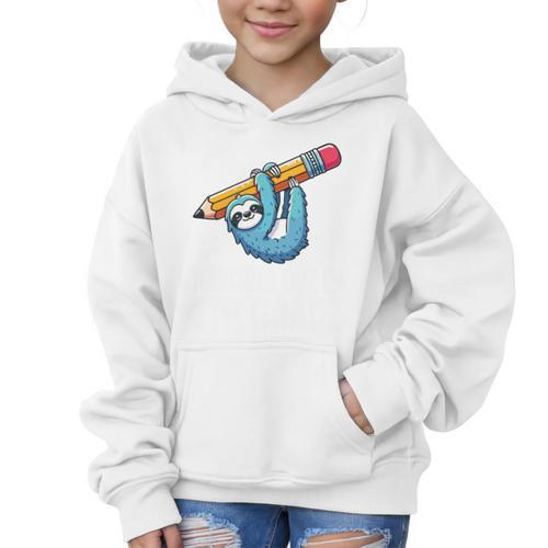 Back To School Seventh Grade Sloth Hanging Out In 7th Grade Performance Graphic Kid Hoodie - Savourry