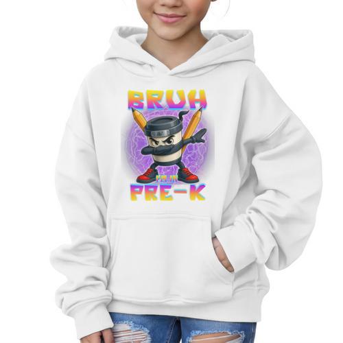 Bruh I'm In Pre-K Back To School Italian Brainrot Premium Tri-Blend Graphic Kid Hoodie - Savourry