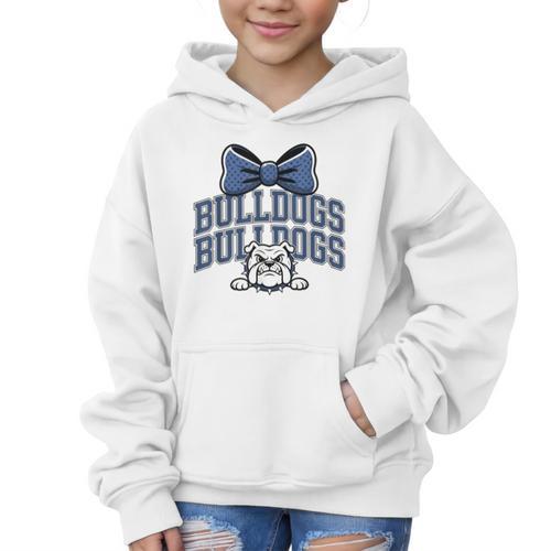 Bulldogs Mascot Team Spirit Sports Fan Back To School Graphic Kid Hoodie - Savourry