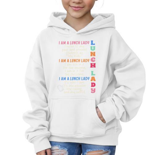 I'm A Lunch Lady Back To School Cafeteria Worker Squad Graphic Kid Hoodie - Savourry