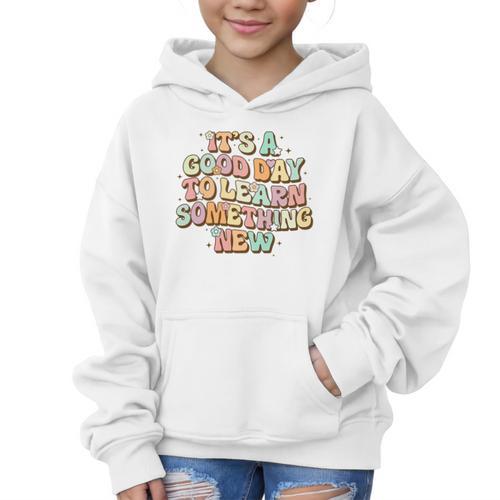 It's A Good Day To Learn Something New Retro Back To School Premium Tri-Blend Graphic Kid Hoodie - Savourry