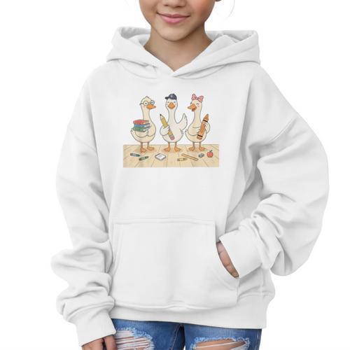 Kindergarten 1st Grade Goose Back To School Kids Graphic Kid Hoodie - Savourry
