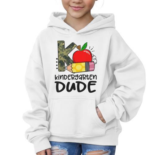 Kindergarten Dude Student Kindergarten Squad Back To School Graphic Kid Hoodie - Savourry