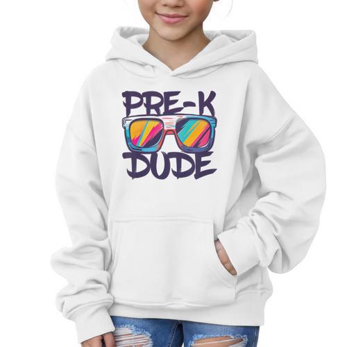 Pre-K Dude Shirt Graduation Back To School PreK Boy Girl Graphic Kid Hoodie - Savourry