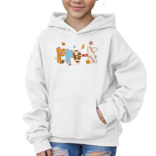 Pre K Preschool Football Basketball Baseball Back To School Graphic Kid Hoodie - Savourry