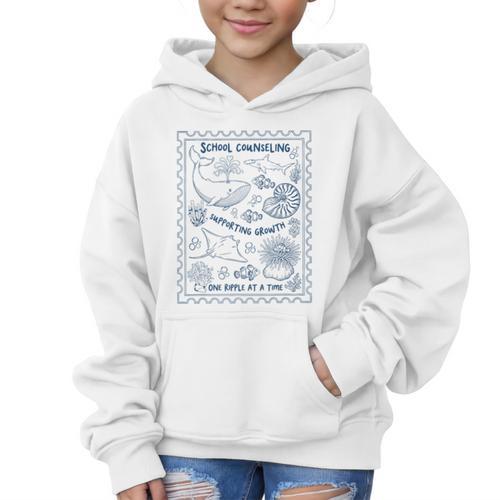 School Counselor Ocean Guidance Counselor Back To School Graphic Kid Hoodie - Savourry