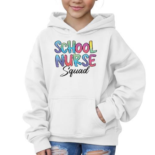 School Nurse Squad Tie Dye Back To School Appreciation Graphic Kid Hoodie - Savourry