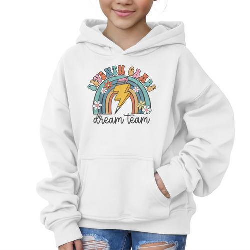 Seventh Grade Dream Team 1st Day Of 7th Grade Back To School Graphic Kid Hoodie - Savourry