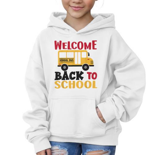 Welcome Back To School For Bus Drivers First Day Of School Graphic Kid Hoodie - Savourry