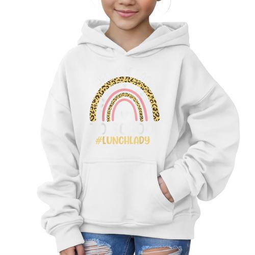 Welcome Back To School Lunch Lady First Day Of School Graphic Kid Hoodie - Savourry