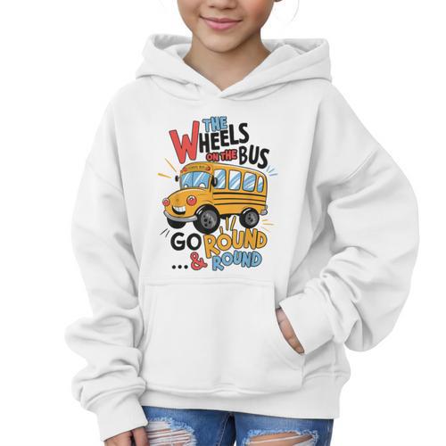 The Wheels On The Bus Toddler Kids Back To School Graphic Kid Hoodie - Savourry