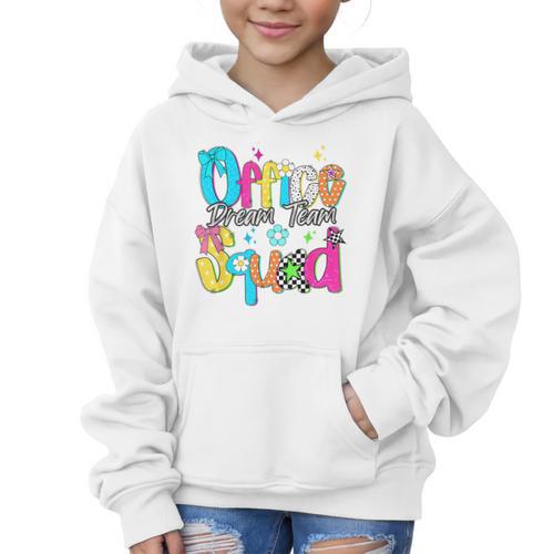 Women Office Squad Dream Team Back To School Front Office Graphic Kid Hoodie - Savourry