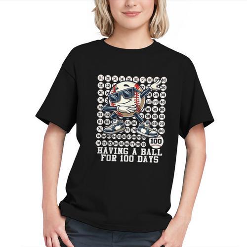100 Days Of School Boys Dabbing Baseball 100th Day Of School Graphic Youth - Sportilla