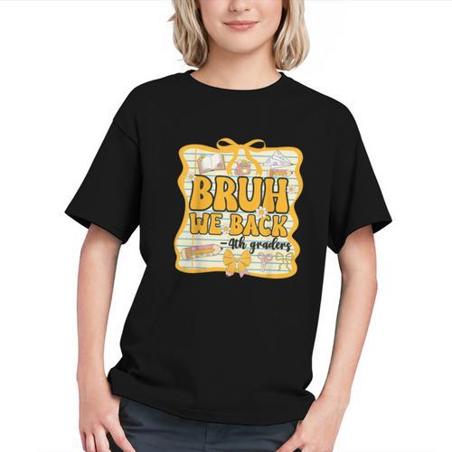 4th Grade Bruh We Back! Girls Back to School Youth T-Shirt - Savourry