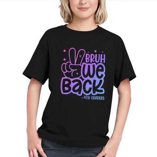 4th Grade Vibes: Bruh We Back to School Youth T-shirt - Savourry
