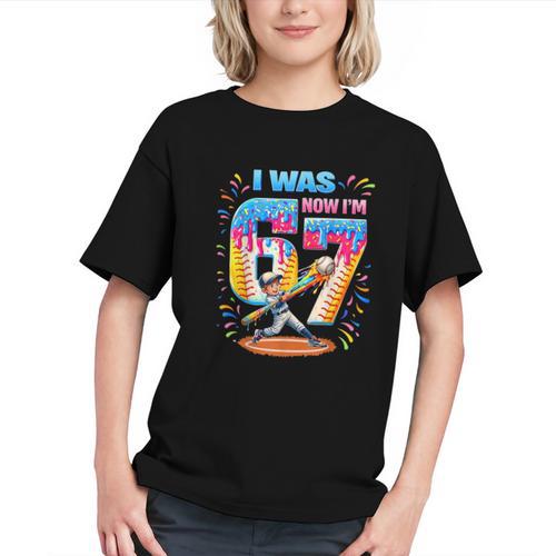 I Was 6 Now I'm 7 Baseball Birthday Boy For Teens Kids Graphic Youth - Sportilla