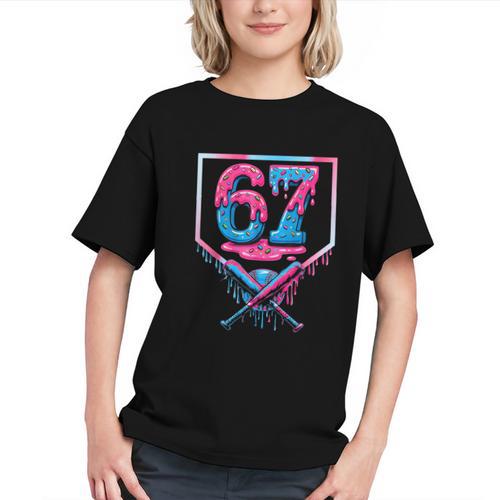 67 Six Seven Baseball Ice Cream Drip Cool Meme 67 Graphic Youth - Sportilla