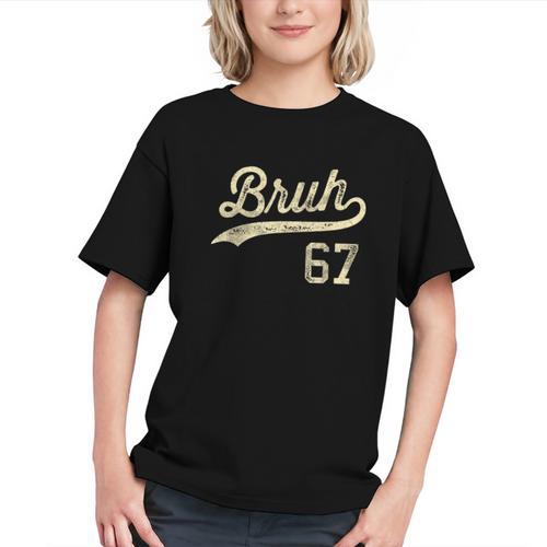67 Six Seven Bruh Meme Baseball Style Vintage Graphic Youth - Sportilla