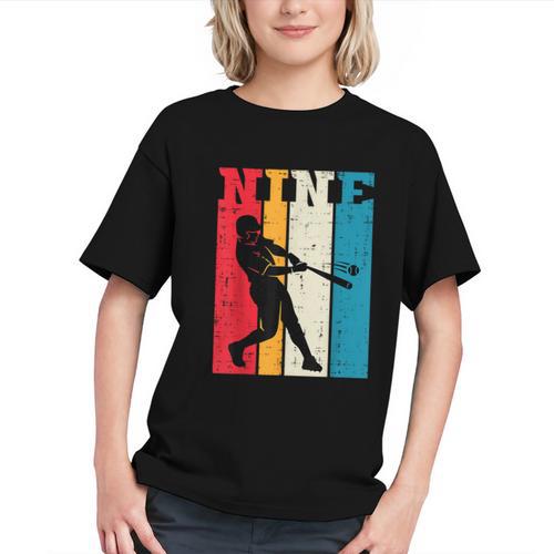 9th Birthday Nine Baseball Batter 9 Year Old Bday Boys Kids Graphic Youth - Sportilla