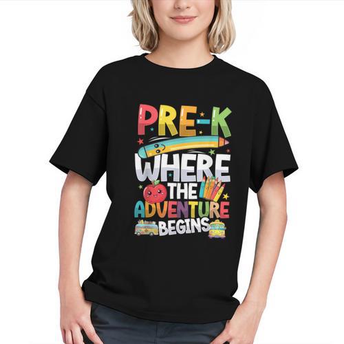 Adventure Awaits in Pre-K! Back to School Youth T-Shirt - Savourry