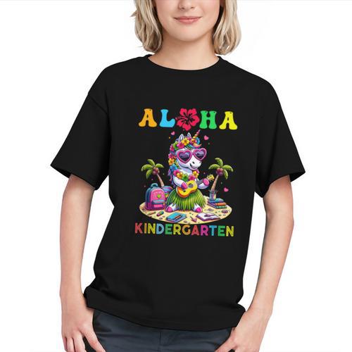 Aloha Kindergarten Unicorn Hawaii Back To School Kids Girl Graphic Youth - Savourry