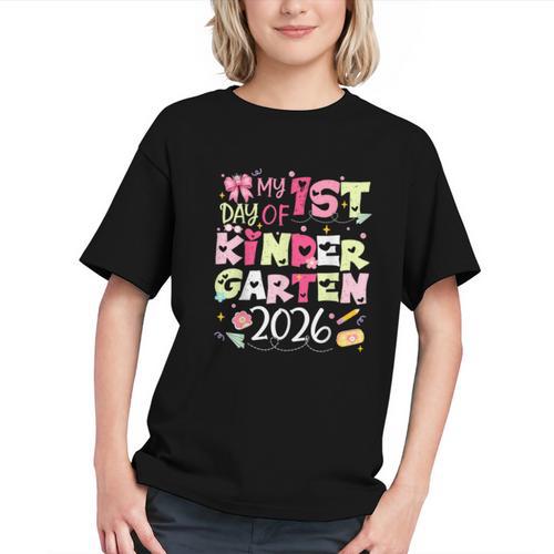 Back To School My 1st Day Of Kindergarten 2026 Bow Graphic Youth - Savourry
