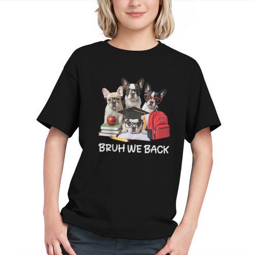 Back To School Cute French Bulldog Puppy Dogs Lovers Graphic Youth - Savourry