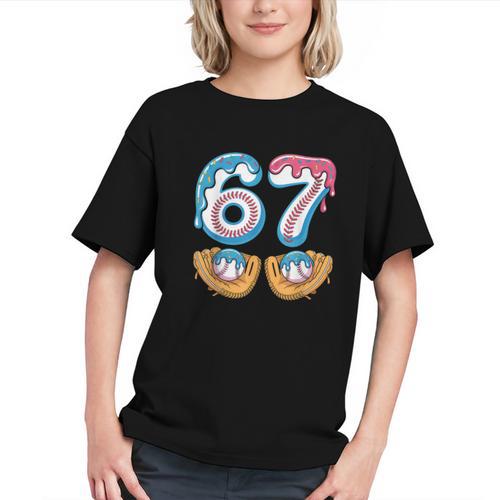 Baseball 67 Ice Cream Drip 67 Meme Player T-Shirt Graphic Youth - Sportilla