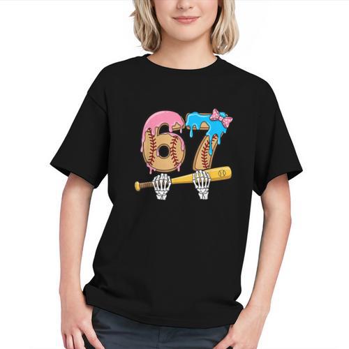 Baseball 67 Ice Cream Drip Skeleton Six Seven Boys Meme Graphic Youth - Sportilla