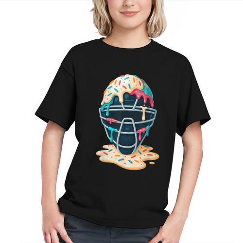 Baseball Catcher Mask Ice Cream Dripping Baseball Boy Youth Graphic Youth - Sportilla
