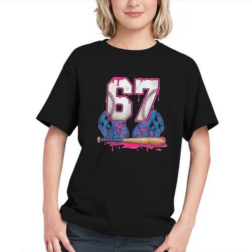 Baseball Drip 67 Meme Six Seven 6-7 Gen Alpha Slang Graphic Youth - Sportilla