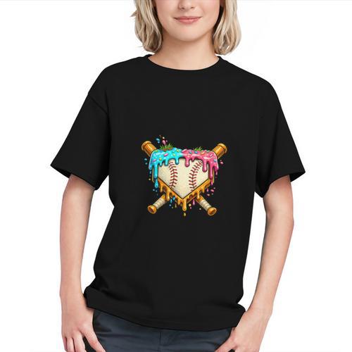 Baseball Drip For Boys Ice Cream Dripping Baseball Sport Graphic Youth - Sportilla