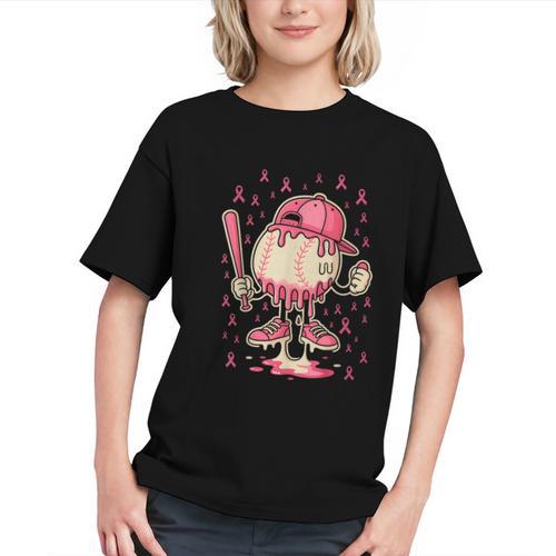 Baseball Drip Ice Cream Breast Cancer Awareness Boys & Girls Graphic Youth - Sportilla