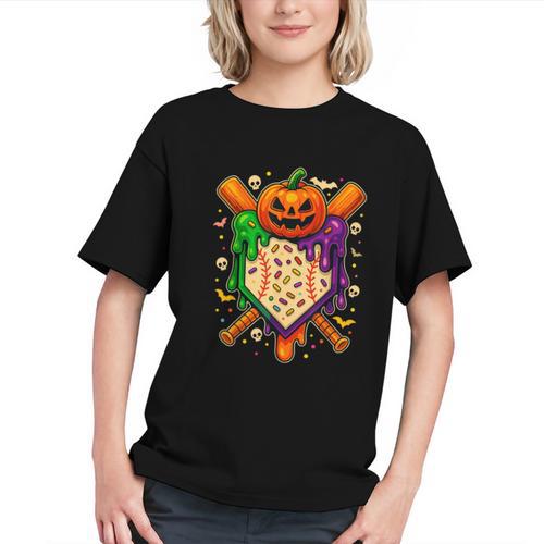 Baseball Drip Ice Cream Drip Halloween Baseball Lovers Graphic Youth - Sportilla
