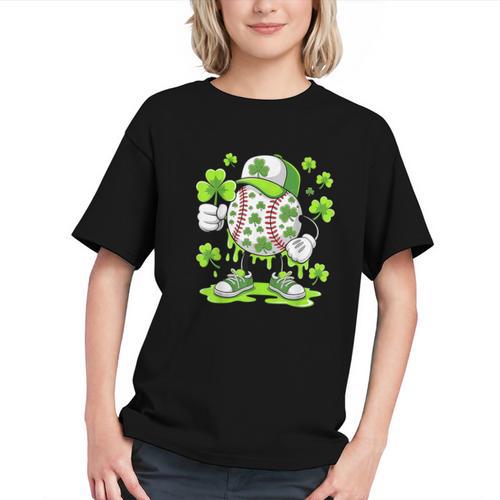 Baseball Drip Ice Cream Shamrock Irish St Patricks Men Graphic Youth - Sportilla