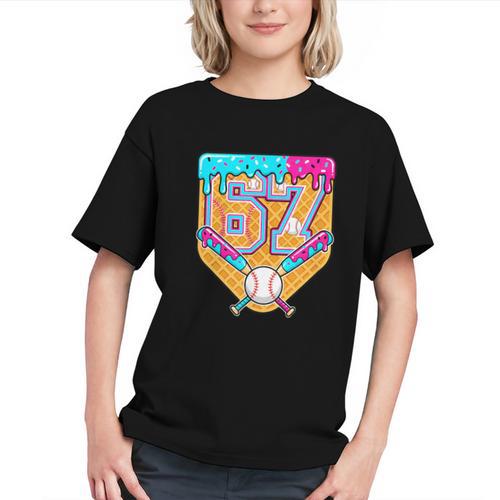Baseball Drip Number 67 Ice Cream Home Plate Drip Graphic Youth - Sportilla
