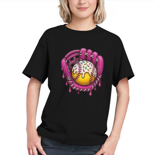 Baseball Drip Pink Glove Respect The Drip Youth Boys Girls Graphic Youth - Sportilla