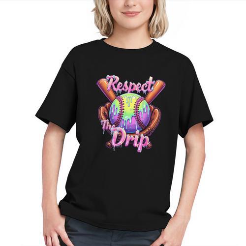 Baseball Drip Respect The Drip Purple Ice Cream Sprinkles Graphic Youth - Sportilla