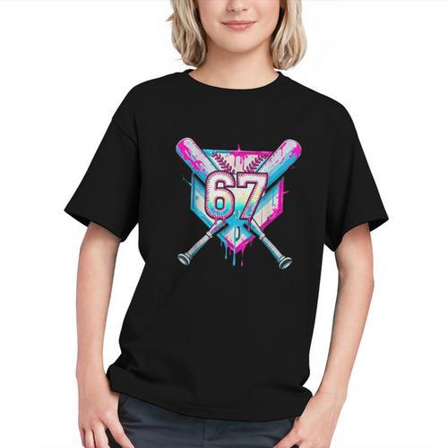 Baseball Dripping 67 Home Plate Six Seven Boy Kids Sports Graphic Youth - Sportilla