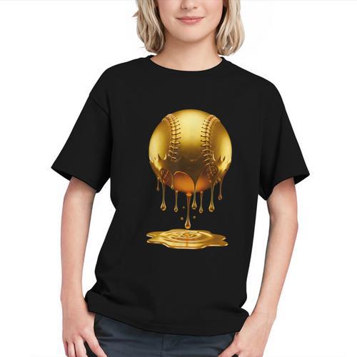 Baseball Dripping Drip Gold Sport Player Coach Baller Graphic Youth - Sportilla