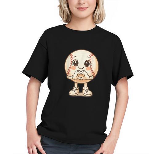 Baseball With Heart Hands Love Cute Baseball Graphic Youth - Sportilla