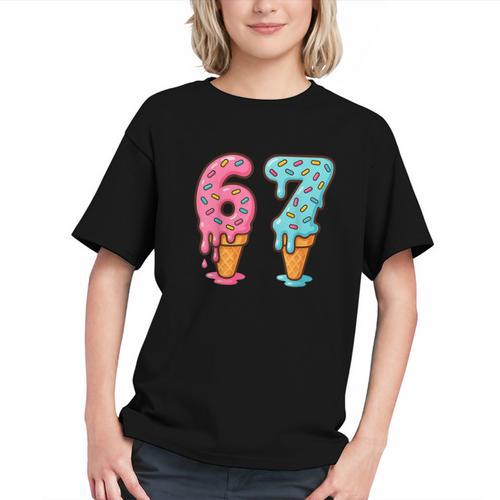 Baseball Ice Cream Drip 6 7 Kids 67 Birthday Graphic Youth - Sportilla