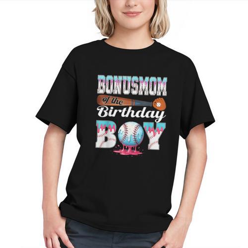 Baseball Ice Cream Drip Bonus Mom Of The Birthday Boy Graphic Youth - Sportilla