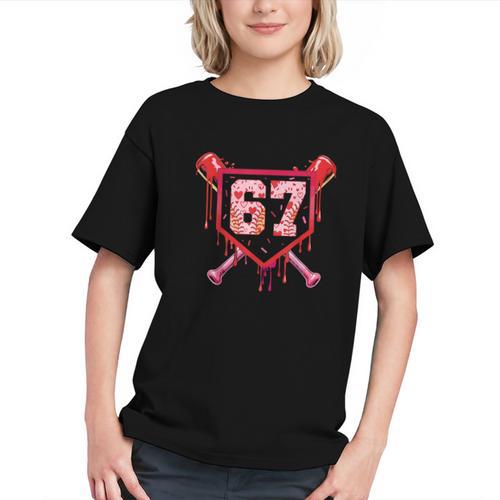 Baseball Ice Cream Drip Number 67 Meme Valentine Couple Love Graphic Youth - Sportilla