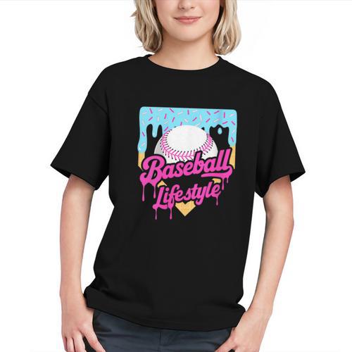 Baseball Life Lifestyle Home Plate Ice Cream Drip Men Boys Graphic Youth - Sportilla