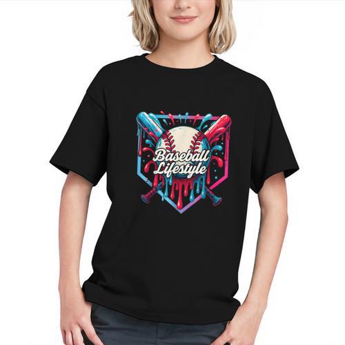 Baseball Lifestyle Shirt Youth Baseball Drip Icecream Boys Graphic Youth - Sportilla